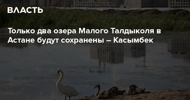 Только два озера Малого Талдыколя в Астане будут сохранены Касымбек Аналитический интернет журнал Власть