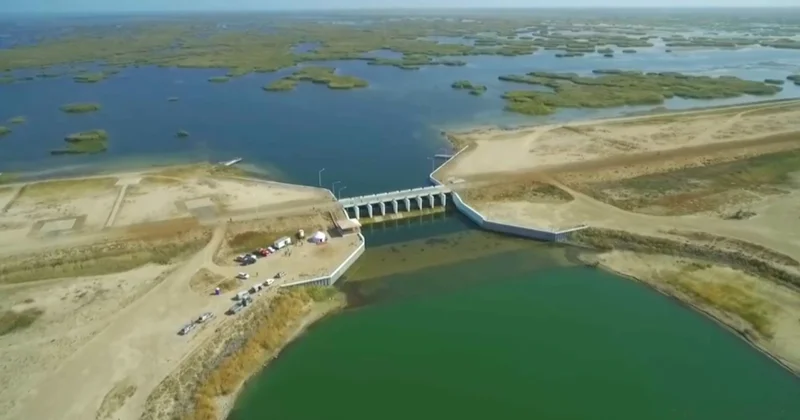 Арал теңізіндегі Көкарал бөгетін биіктету шаралары қолға алынды