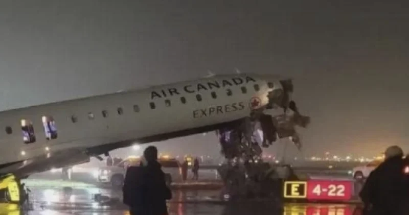 Ұшақ қону кезінде өрт сөндіру көлігіне соғылды: зардап шеккендер бар