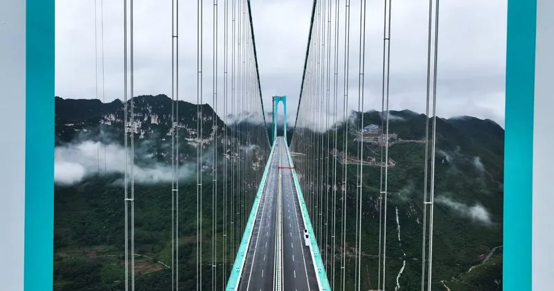 China’s Huajiang bridge becomes the world’s highest