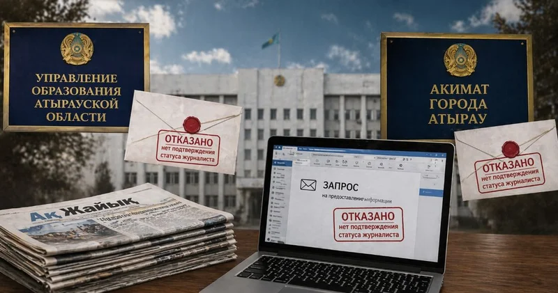 Журналист екеніңізді растаңыз : Атыраудағы білім басқармасы мен қала әкімдігінің Ақ Жайықтың ресми сауалдарын жауапсыз қалдырғаны туралы