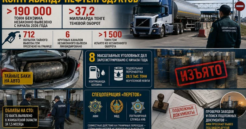 37 миллиардтық контрабанда: Қазақстандағы мұнай өнімдерінің көлеңкелі айналымы әшкереленді