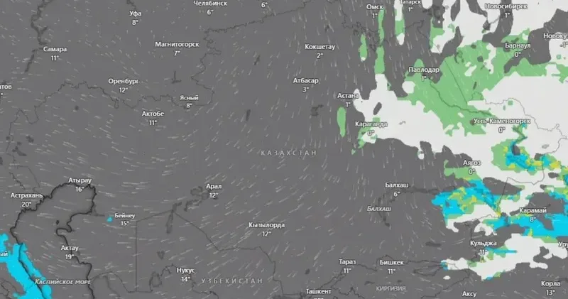Қазақстанның бірқатар өңірінде жаңбыр аралас қар жауады: 23 қазанға арналған жол болжамы