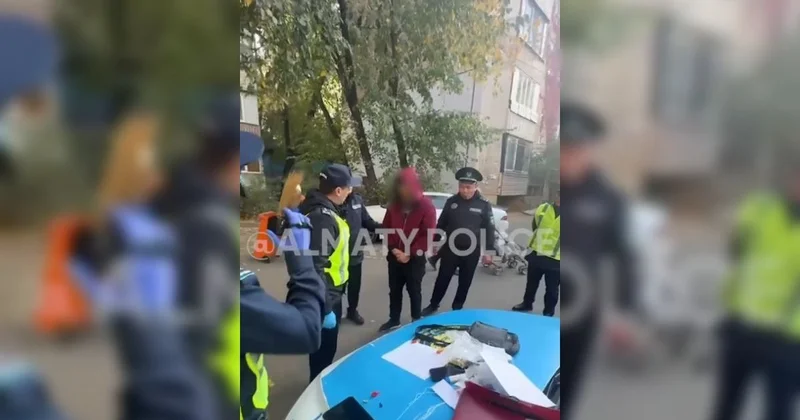 Парень с 30 свертками мефедрона пытался убежать от полицейских в Алматы (видео)
