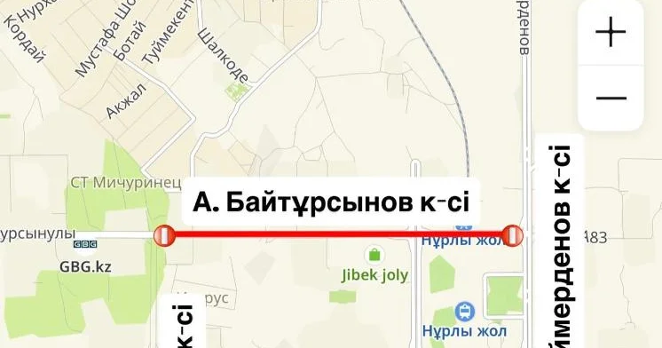 Астанадағы көшелердің бірінде көлік қозғалысы ішінара шектеледі