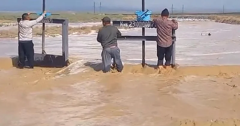 Село Бирлик в Кызылординской области ушло под воду после ливня