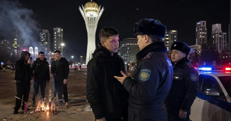Астанадағы Бәйтерек маңындағы ерлер достығының көрінісі полицейлерге әсер етпеді