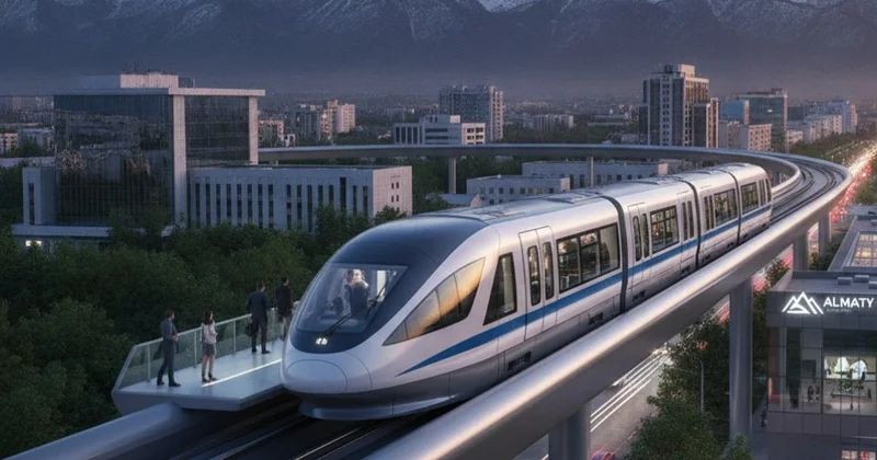 На какой высоте от земли будет проезжать SkyTrain в Алматы