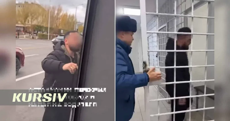 Бил по стеклу и перекрыл путь автобусу: водителя в Астане арестовали на 10 суток