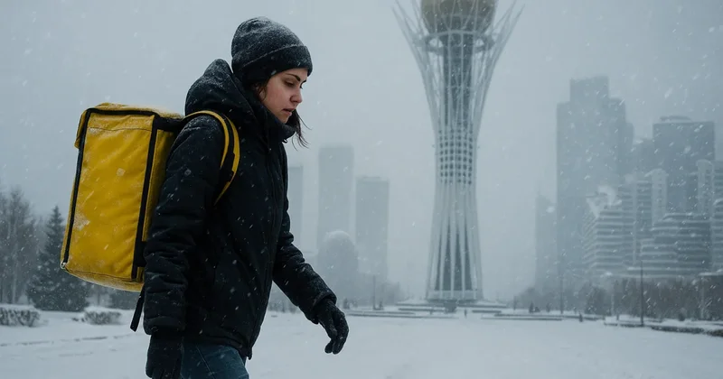 Где ваша человечность? : астанчанка возмутилась заказами в непогоду