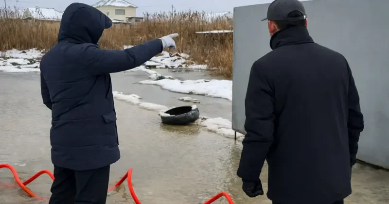 Дома подтопило в Мангистауской области из за таяния снега