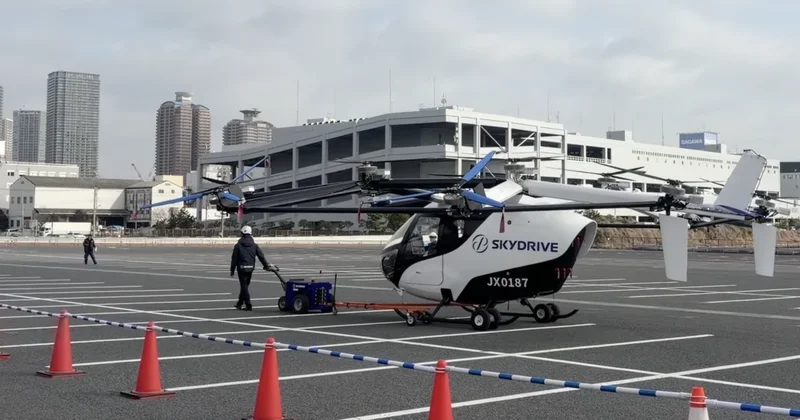 Вертолет на колесах : летающее такси впервые протестировали в Токио (ВИДЕО)