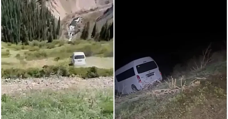 Микроавтобус сорвался в ущелье в горах Алматинской области