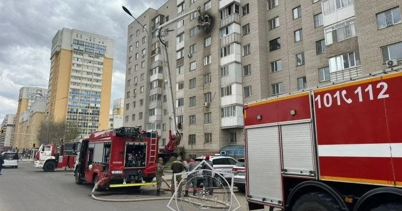 Елордада көпқабатты тұрғын үйде өрт шықты