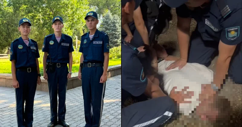 Талдықорғанда Ұлттық ұлан сарбаздары пышақпен қаруланған тәртіп бұзушыны ұстады