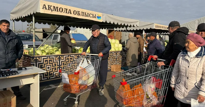 На завершающую ярмарку в Астане акмолинские аграрии привезли порядка 500 тонн продукции