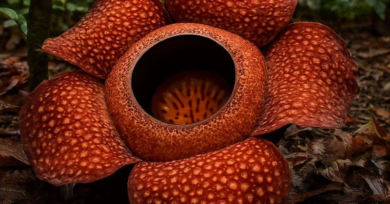 Редкий цветок зацвел в Индонезии