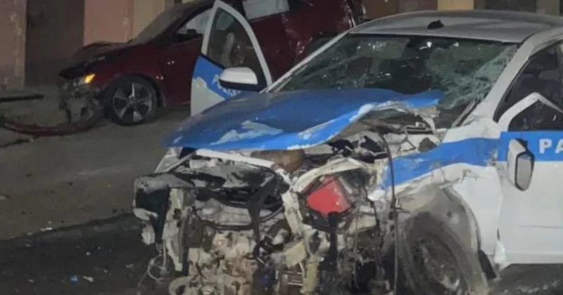 Подросток за рулем столкнулся с полицейским авто в Мангистау (видео)