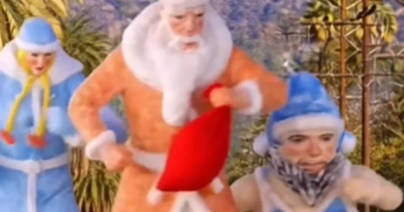 Сабуров так не прославил Степногорск : снежные фигуры Деда Мороза и Снегурочки взорвали Сеть