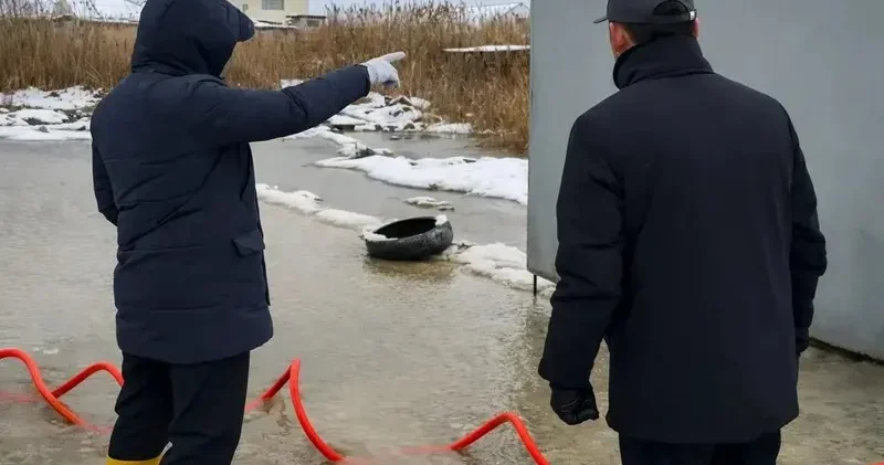 Маңғыстауда он шақты үйді су басты