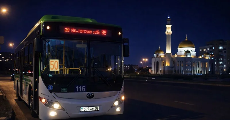 Атырауда тарауих намазынан кейін жамағатқа арнайы автобустар ұйымдастырылды