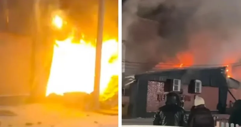 Взрыв и пожар в центре Щучинска: есть пострадавшие