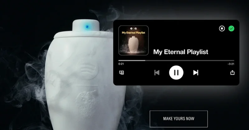 Spotify выпустил музыкальную колонку в форме погребальной урны