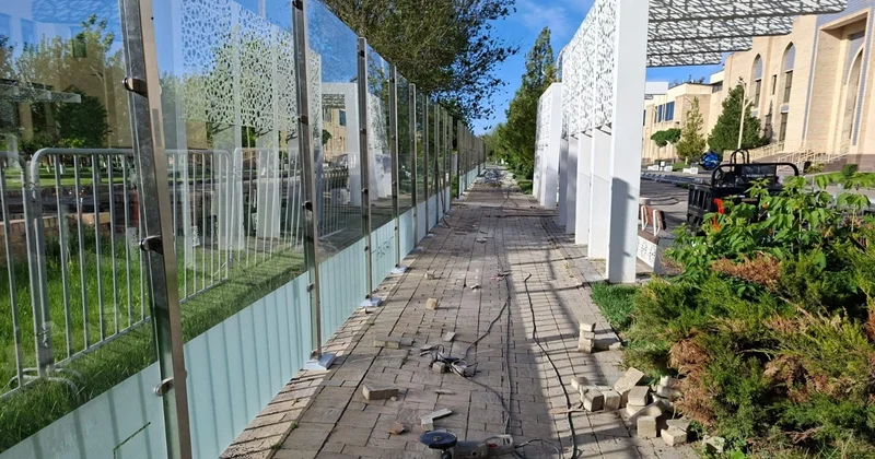 Қожа Ахмет Ясауи кесенесі аумағын қоршау жұмыстары қалай жүріп жатыр