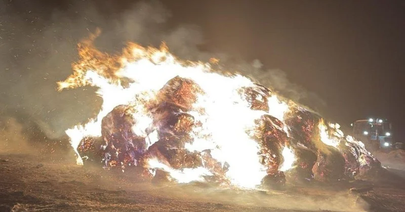 70 тонн сена горели в Акмолинской области (фото)