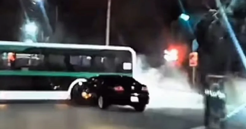 Водитель пытался скрыться от полиции и врезался в автобус в Костанае: он погиб на месте (видео)