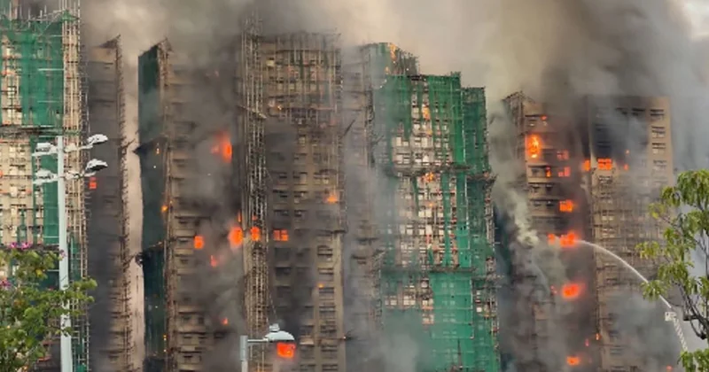 Огонь охватил огромный жилой комплекс в Гонконге: погибли 13 человек (фото, видео)