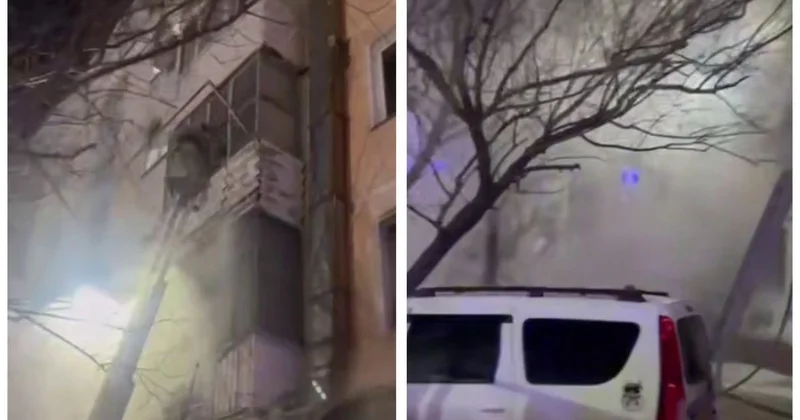 Людей эвакуировали из жилого дома из за пожара в Астане