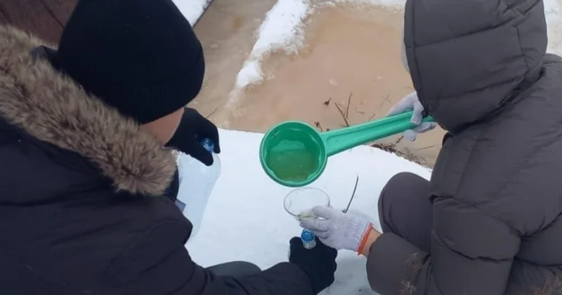 Экологтер Макинск арықтарындағы қызыл судың себебін анықтады