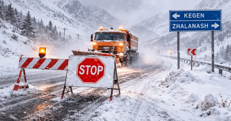 Алматы облысында боранға байланысты Кеген Жалаңаш тасжолы уақытша жабылады