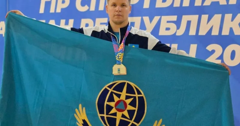 Қарағандылық құтқарушы гір тасын көтеруден рекордын жаңартты