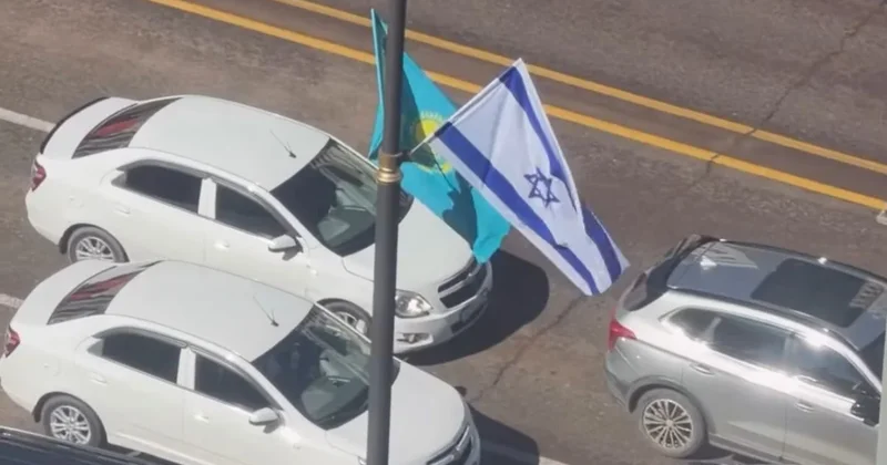 Флаги Израиля появились на улицах Астаны