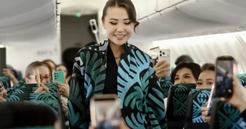 Қырғызстанда алғаш рет ұшақ бортында сән көрсетілімі өтті