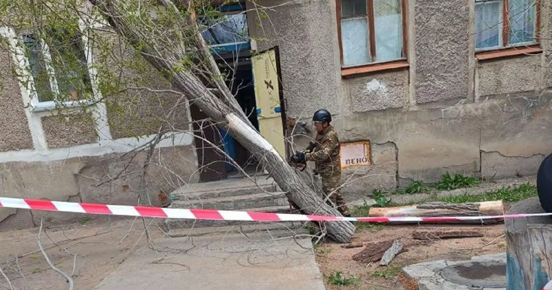 Сорвало крыши и рухнула трубу: сильный ветер привел к разрушениям в Карагандинской области