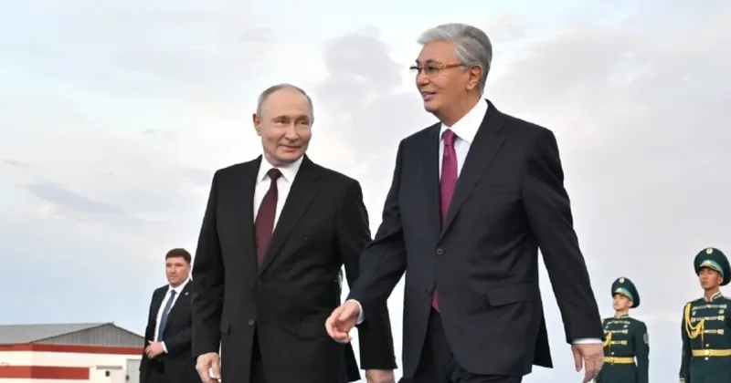 Как встретили Владимира Путина в аэропорту Астаны. Фоторепортаж