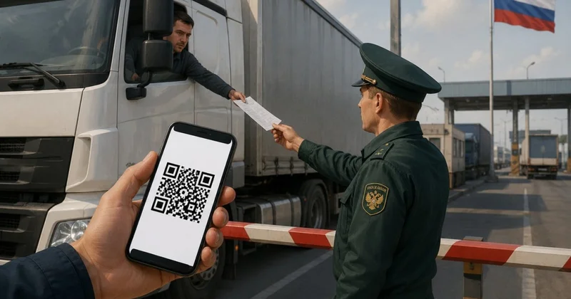 Россия ввела систему обязательных QR кодов при перевозке грузов через границу