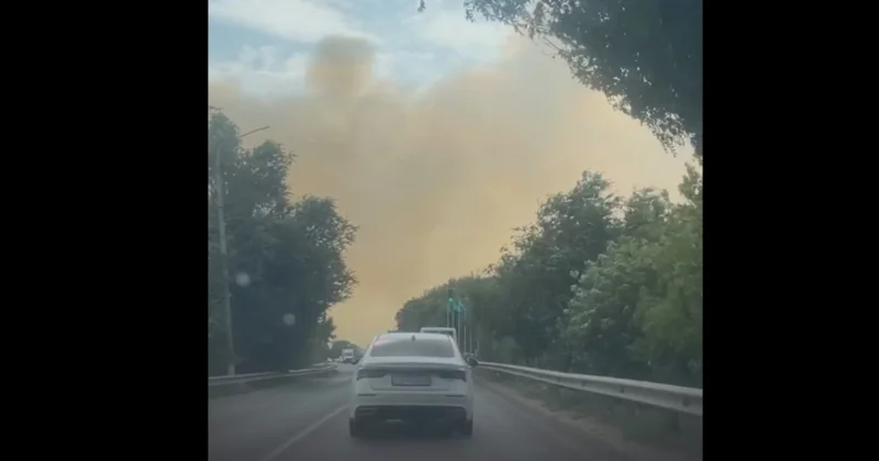Из за лесного пожара Уральск накрыло дымом