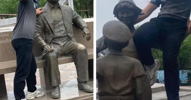 Хайп на памятнике: подростки устроили фотосессию в Конаеве