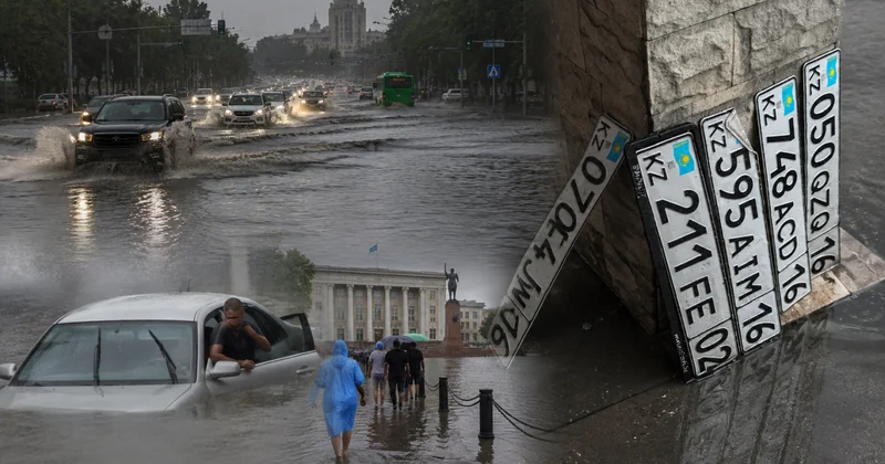 Ливень затопил Усть Каменогорск: машины глохли в воде, а ГРНЗ искали по чатам. Видео