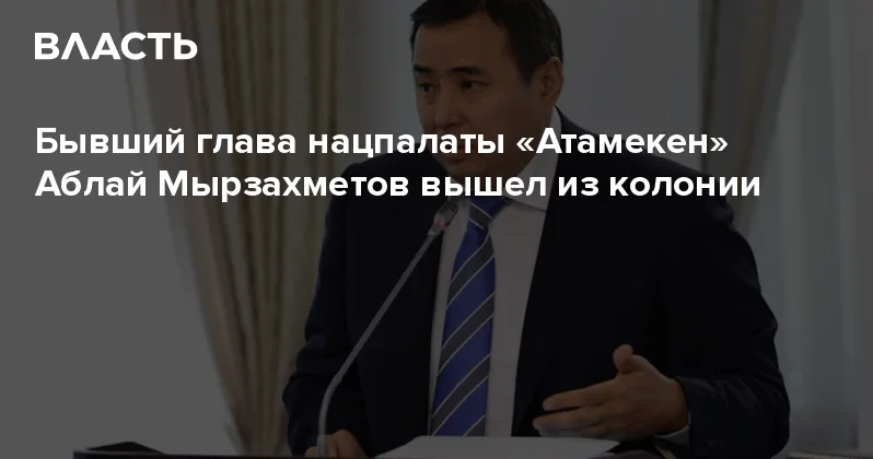 Бывший глава нацпалаты Атамекен Аблай Мырзахметов вышел из колонии Аналитический интернет журнал Власть