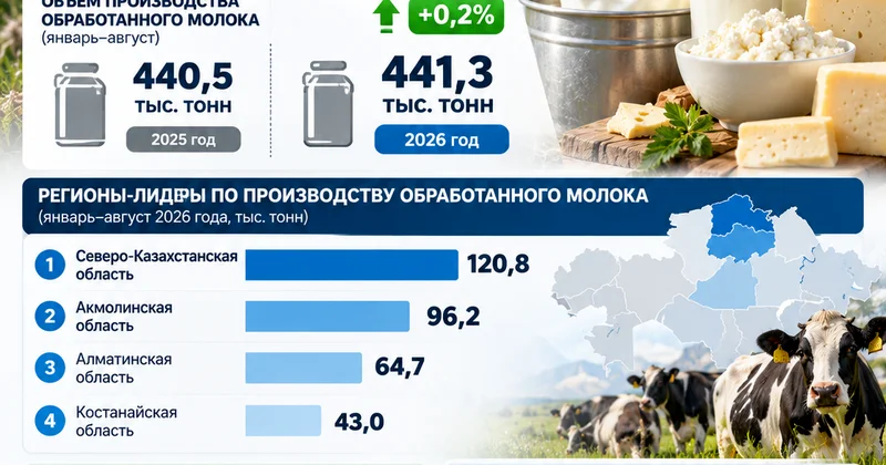 В Казахстане выросло производство молока