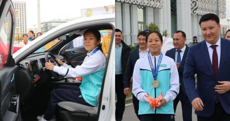 Тұңғыш рет әлем чемпионы атанған қазақ қызына темір тұлпар табысталды (ФОТО)