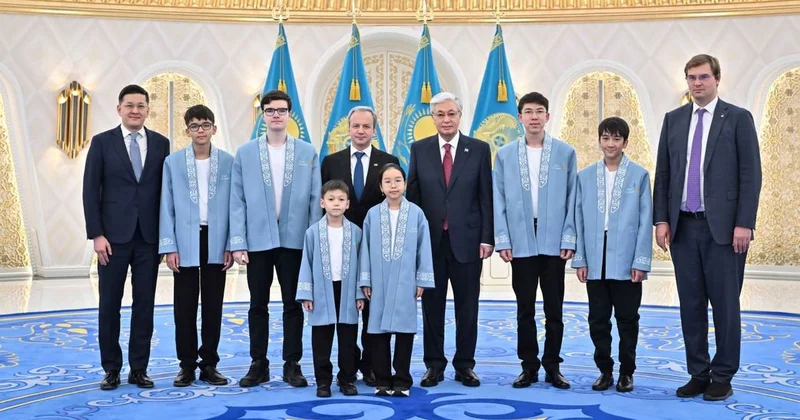 Токаев встретился с призерами чемпионатов мира по шахматам