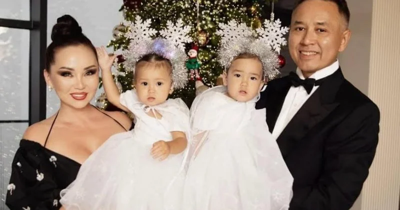 Стильный монохром: Баян и Турсен Алагузовы показали новогоднюю фотосессию