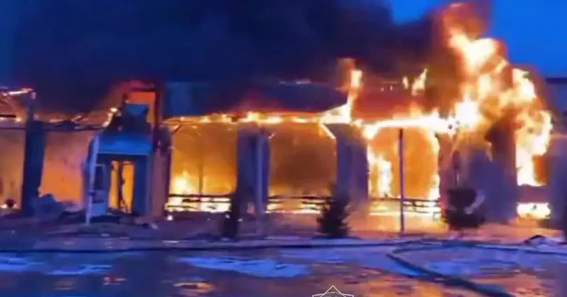 Түркістан облысында жол бойындағы дәмхана өртеніп кетті