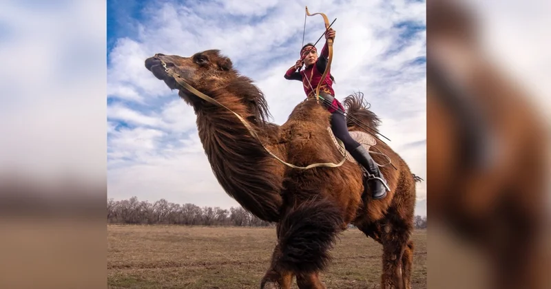 Түйе үстінде жамбы ату: Қазақ қызы әлемдік рекорд орнатты